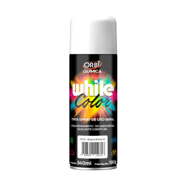 17435 ORBISPRAY TINTA SPRAY BRANCO BRILHANTE 340ML/190G