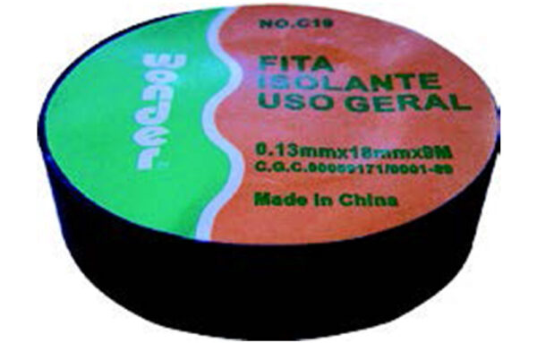 57035 FITA ISOLANTE 19MMX10M ANTI CHAMA ATÉ 600 V.