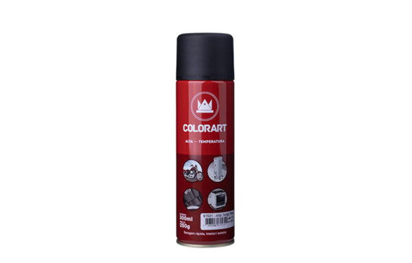 57084 TINTA SPRAY PRETO ALTA TEMPERATURA 300ML (61531)